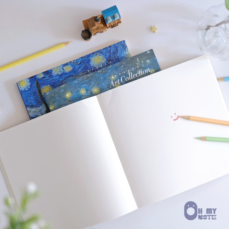 Ohmynote สมุดวาดรูปหรือสมุด Sketch ไม่มีเส้น กระดาษหนา 120 แกรม