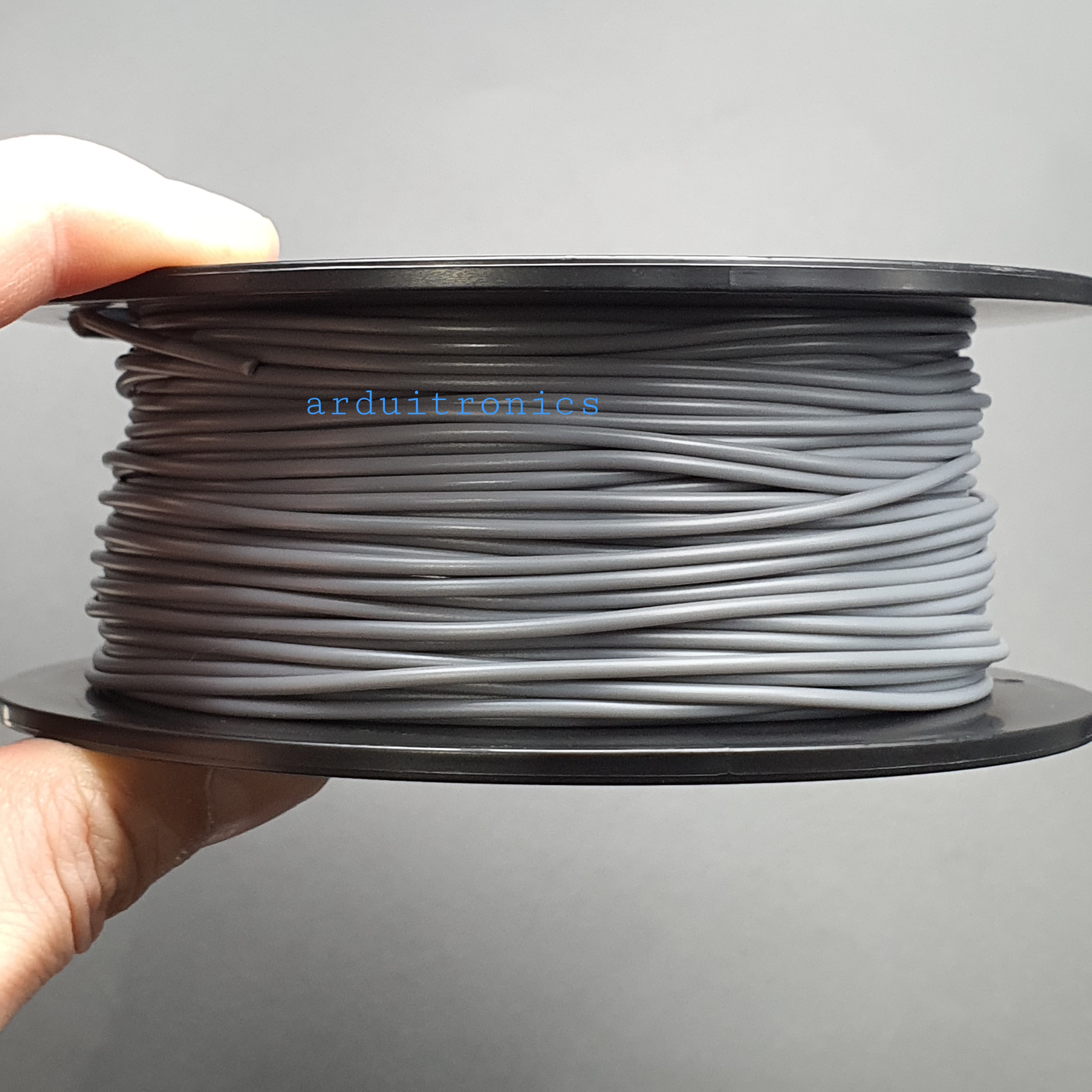 เส้นพลาสติก 3D Printer Filament PLA 1.75mm 0.20kg สีเทา