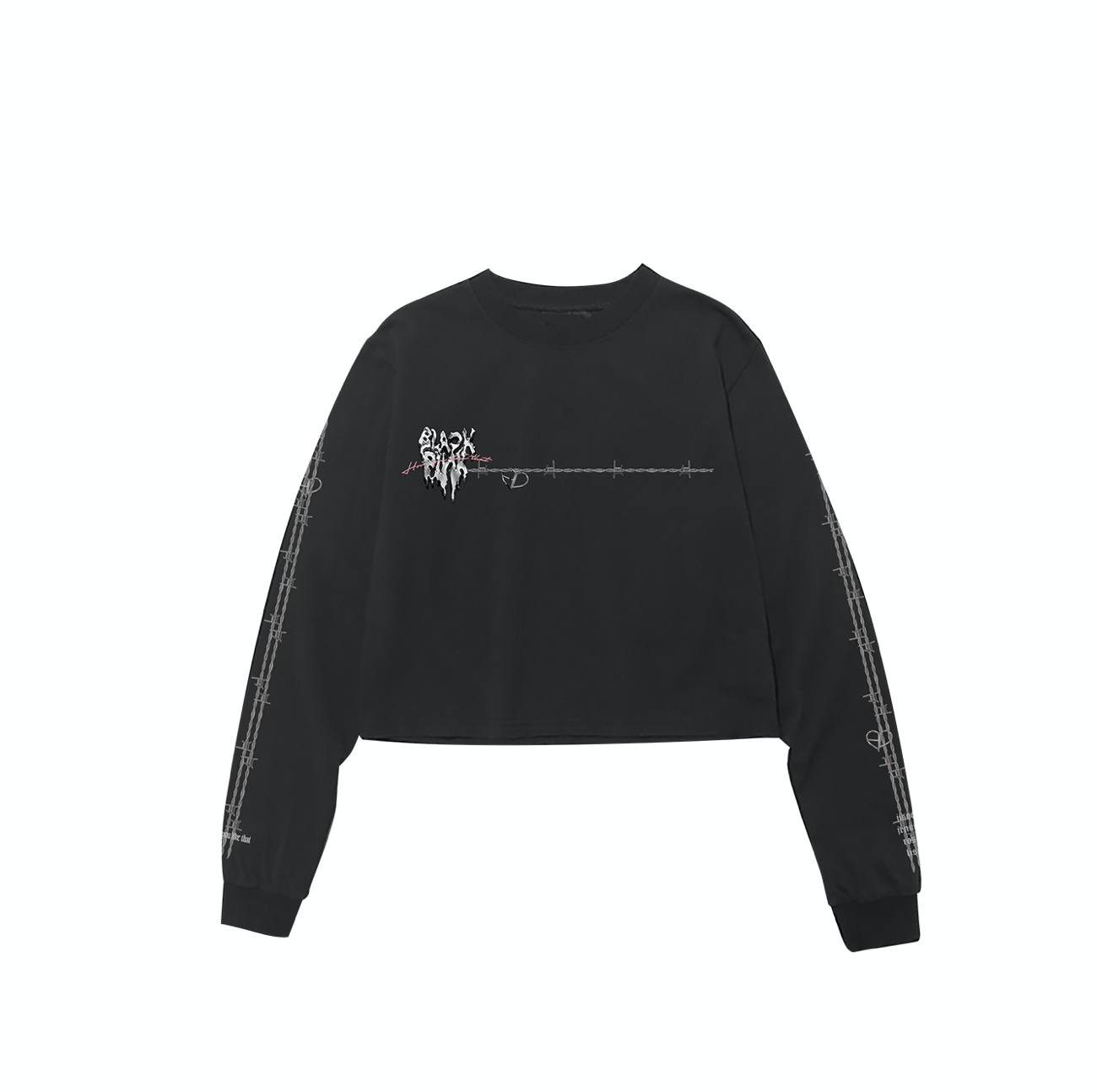 BLACKPINK -[H.Y.L.T] -LONG SLEEVE T-SHIRTS_METING HEART_BLACK เบอร์ L