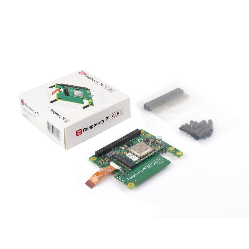 Raspberry Pi 5 AI Kit, Hailo AI Acceleration Module With Raspberry Pi M.2 HAT+, 13Tops Computing Power, Raspberry Pi 5 HAT