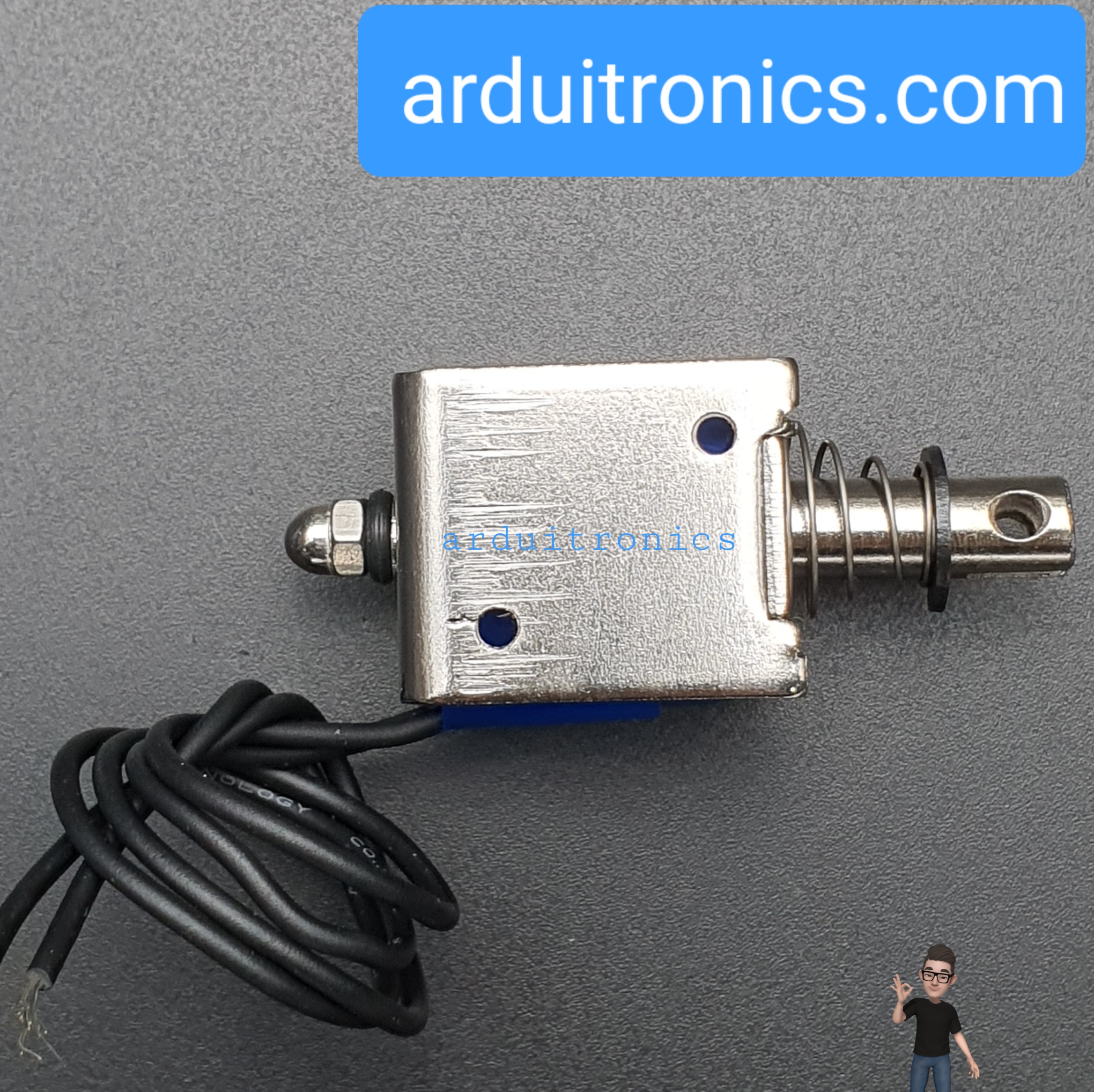 กลอนไฟฟ้า กลอนประตูไฟฟ้า JF-0826B 12V / 2A รีเซ็ต 10mm Push Pull Type Open Frame Solenoid แม่เหล็กไฟฟ้าโซลินอยด์แม่เหล็กไฟฟ้า