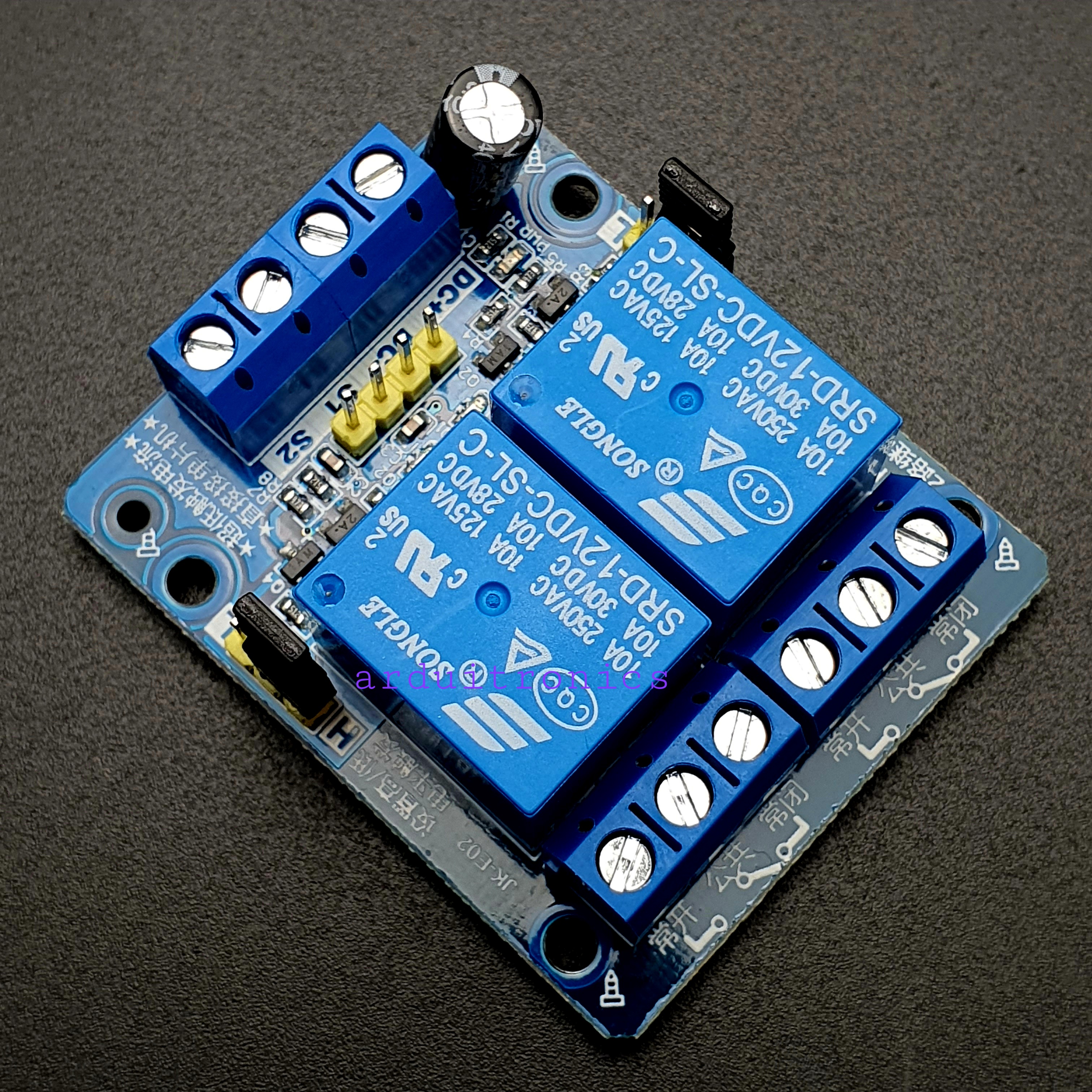 2 Channel Relay Module 12V (High/Low Level Trigger)