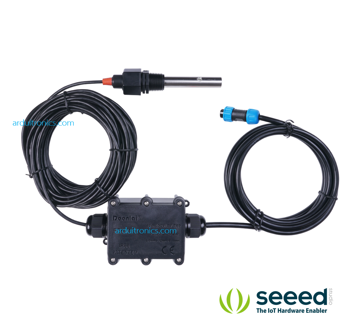 Industrial EC & TDS Sensor MODBUS-RTU RS485 & 0-2V Analog Voltage with Waterproof Aviation Connector (แท้จาก seeedstudio)