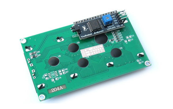 LCD 2004 Module 20x4 (Yellow-Green Backlight) + I2C Interface