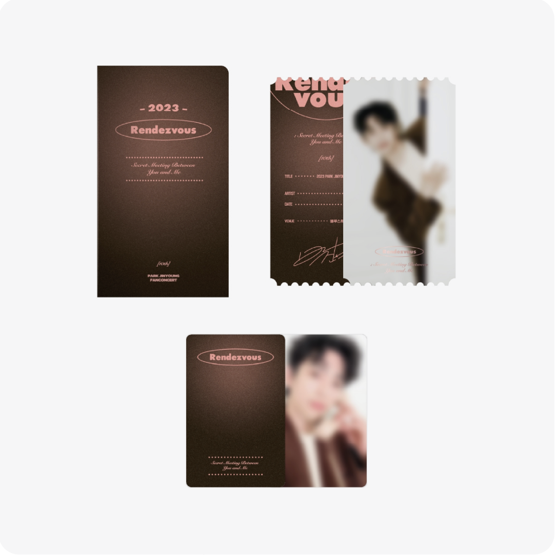 JINYOUNG (GOT7) -PARK JINYOUNG - 2023 Rendezvous ของสะสม -PHOTO TICKET HOLDER SET