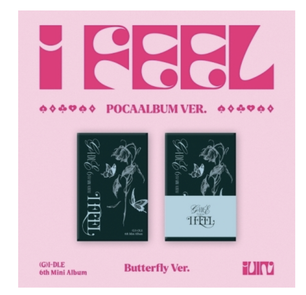 (G)I-DLE - 6th Mini Album [I feel] แบบ PocaAlbum Ver. หน้าปก Butterfly Ver - ส่งเครืองบิน