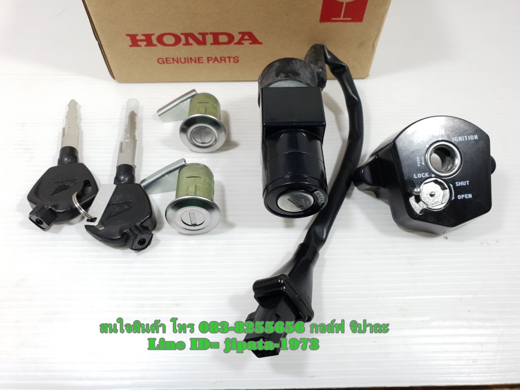(Zoomer X) ชุดสวิทช์กุญแจ ชุดใหญ่ Honda Zoomer X ปี 2012-2014 แท้