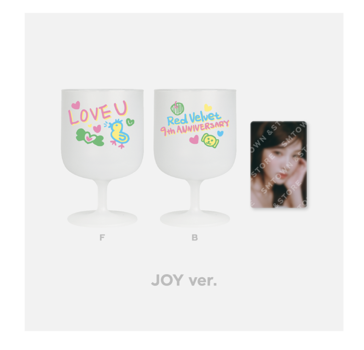 Red Velvet Debut 9th Anniversary OFFICIAL MD -DIY Plastic Wine Cup - Joy
