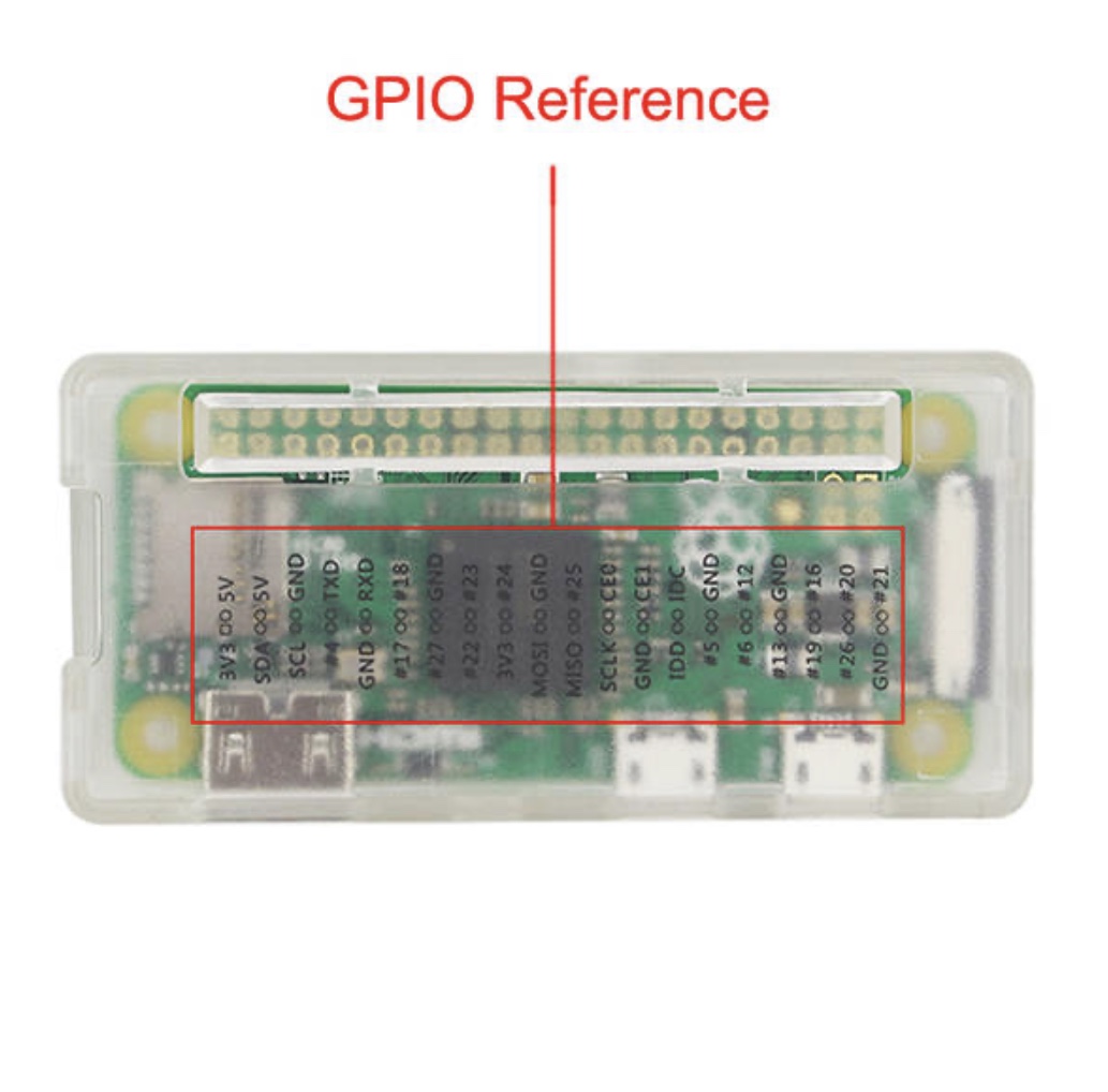 Raspberry Pi Zero W Enclosure With GPIO Reference Blue Color