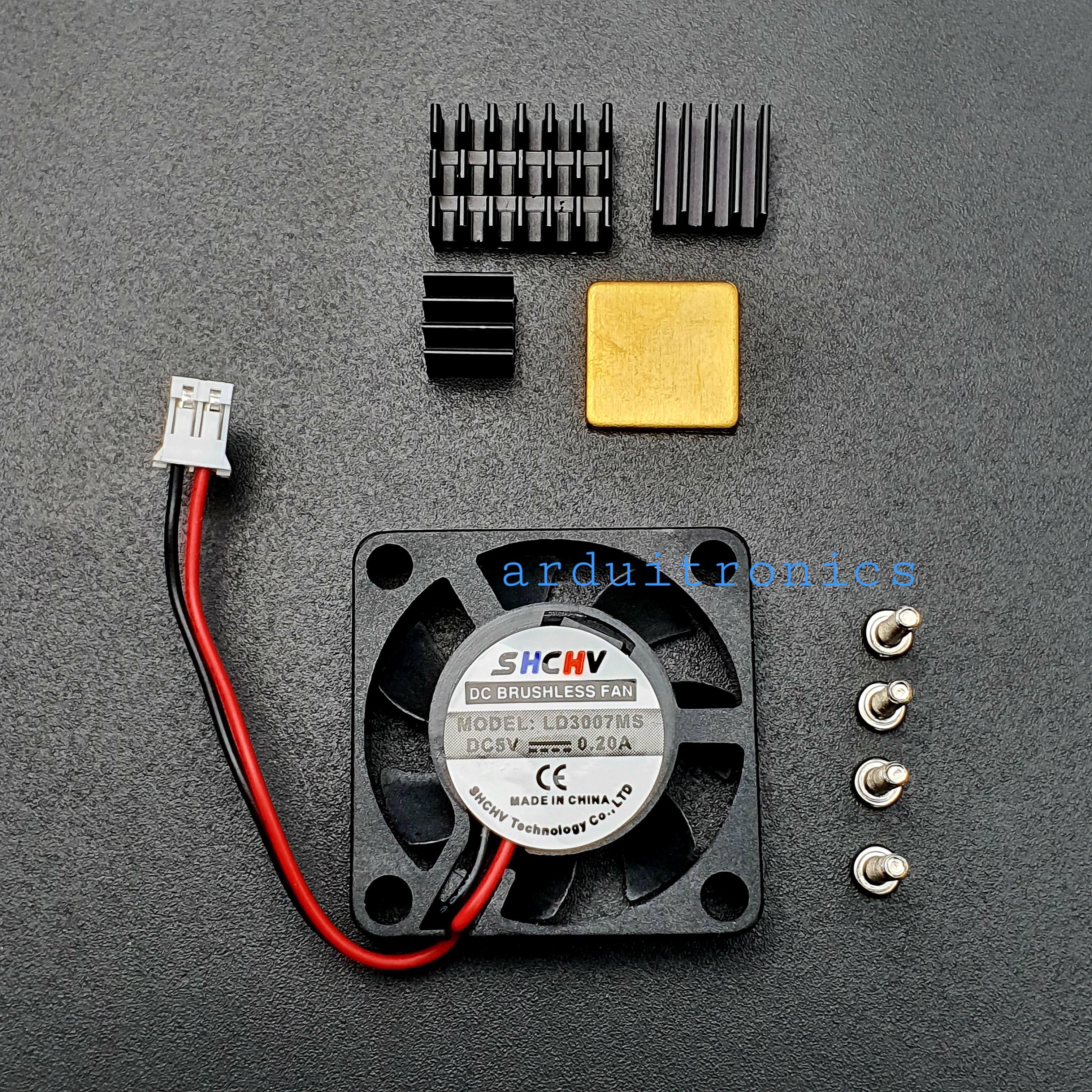 Raspberry Pi 3.5 inch LCD Color Touchscreen with Fan + 4B Metal shell + Heat sink