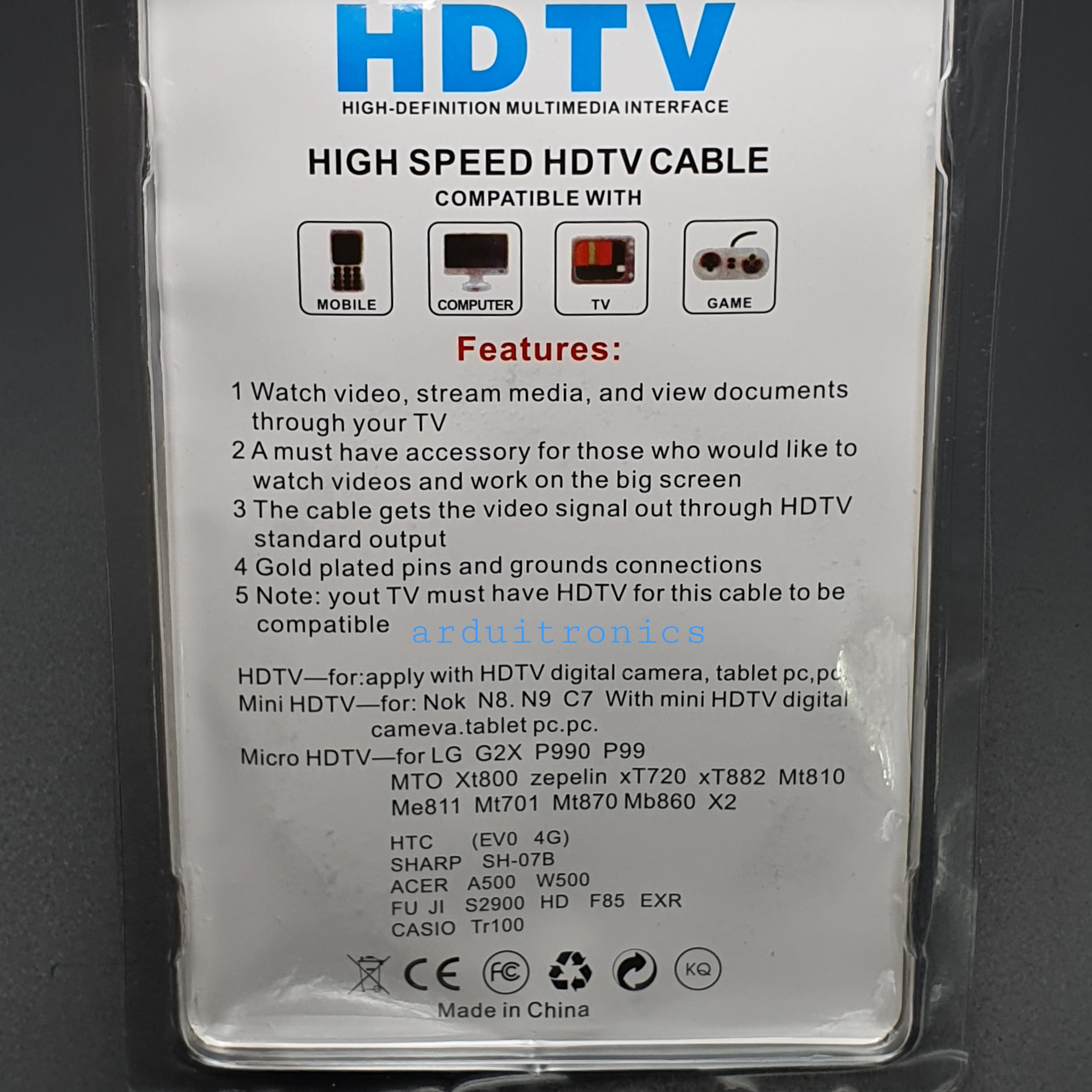 สายแปลง HD HDMI 3 in 1 อะแดปเตอร์ mini micro HDMI เป็นสาย HDMI (1.5m)