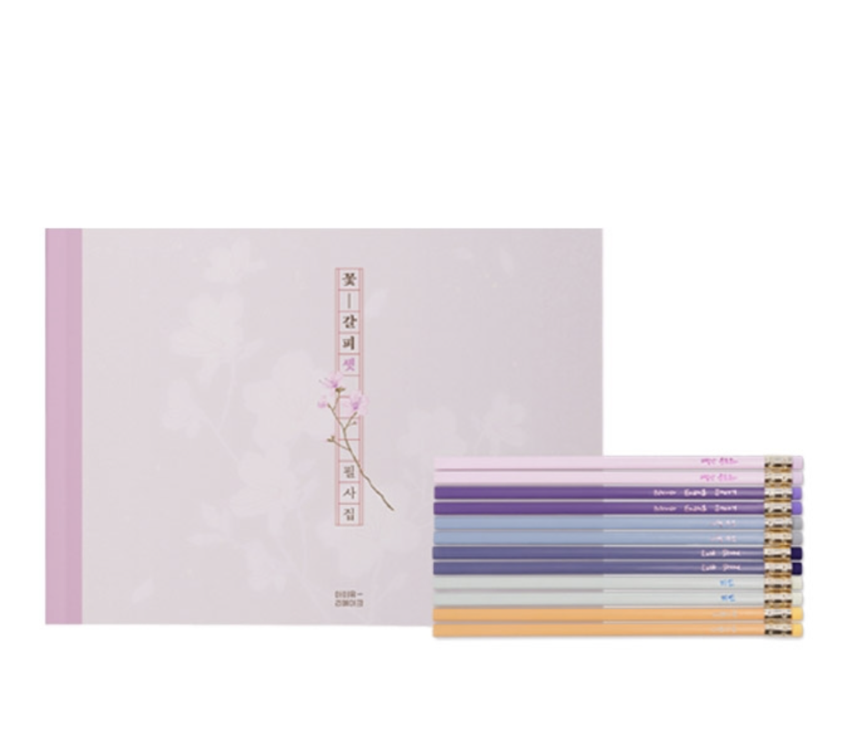 IU - EP Album [꽃갈피 셋] Official MD ของสะสม - Lyrics Transcription book & pencil set - ส่ง เครืองบิน