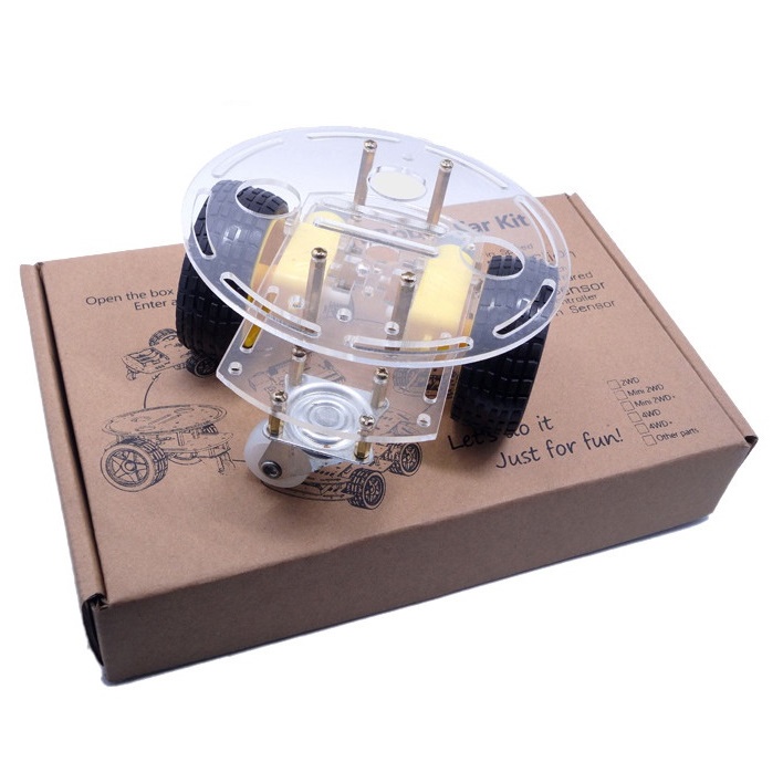 2WD Smart Robot Car Kit Mini Double Layers DIY (พร้อมกล่องใส่แข็งแรง)
