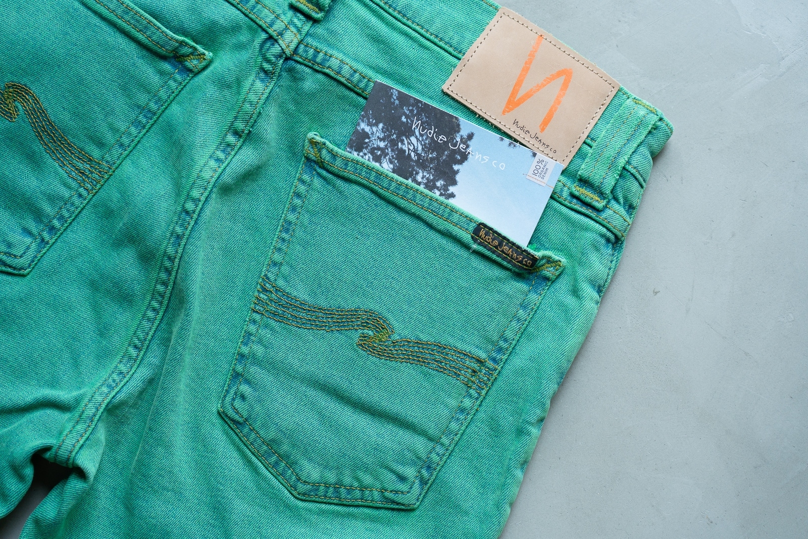 [DEFECT] High Kai Icon Green ยีนส์เขียวเอวสูง ทรงสกินนี่ Nudie Jeans ของแท้ 100%