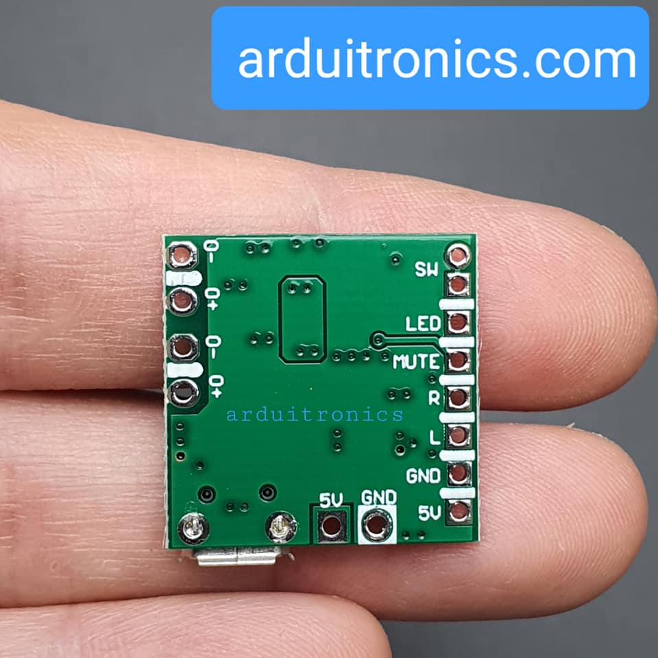 โมดูลขยายเสียง PAM8403 ClassD 3+3W ช่องจ่ายไฟแบบ Micro USB