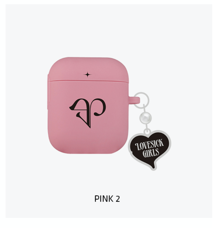 Blackpink - ของสะสม [THEALBUM] BLACKPINK - AIRPODS CASE + KEYRING SET สีชมพู แบบ ที่ 2 พร้อมส่งค่ะ