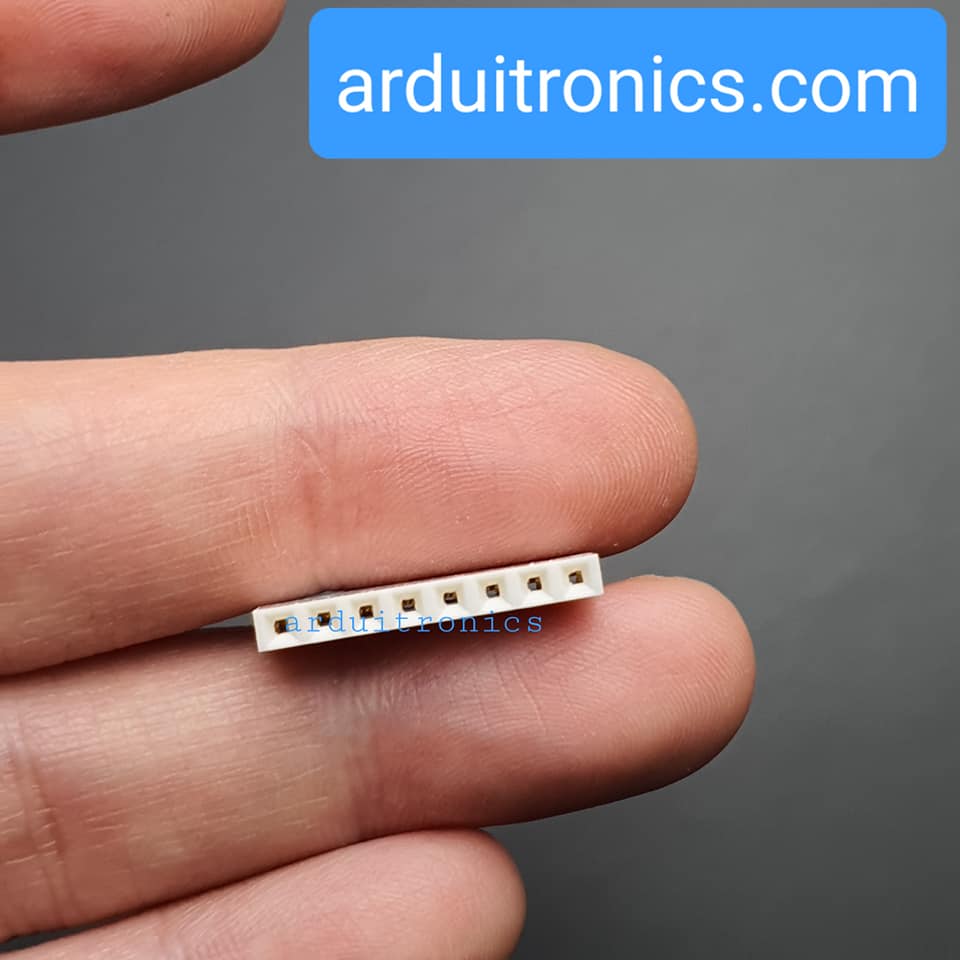 [White] 1x8 Pin Single Row Female Header 2.54mm Pitch Straight Pin Square (จำนวน 1 ชิ้น)