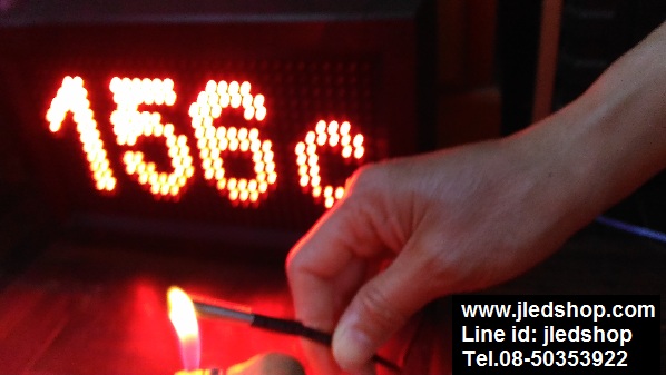 ป้ายแสดงอุณหภูมิ ตัวเลข LED นับจำนวน 2 หลัก