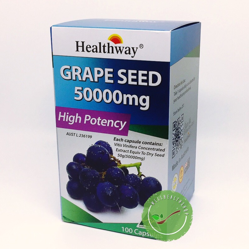Healthway Grape Seed 50000 mg เฮลธ์เวย์ เกรป ซีด