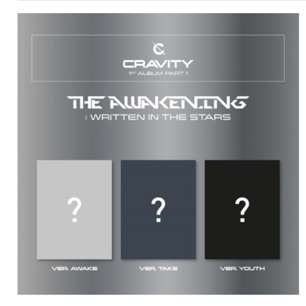 CRAVITY - 1ST FULL ALBUM PART 1 [The Awakening :Written in the Stars] แบบ set AWAKE Ver. + TAKE Ver. + YOUTH Ver
