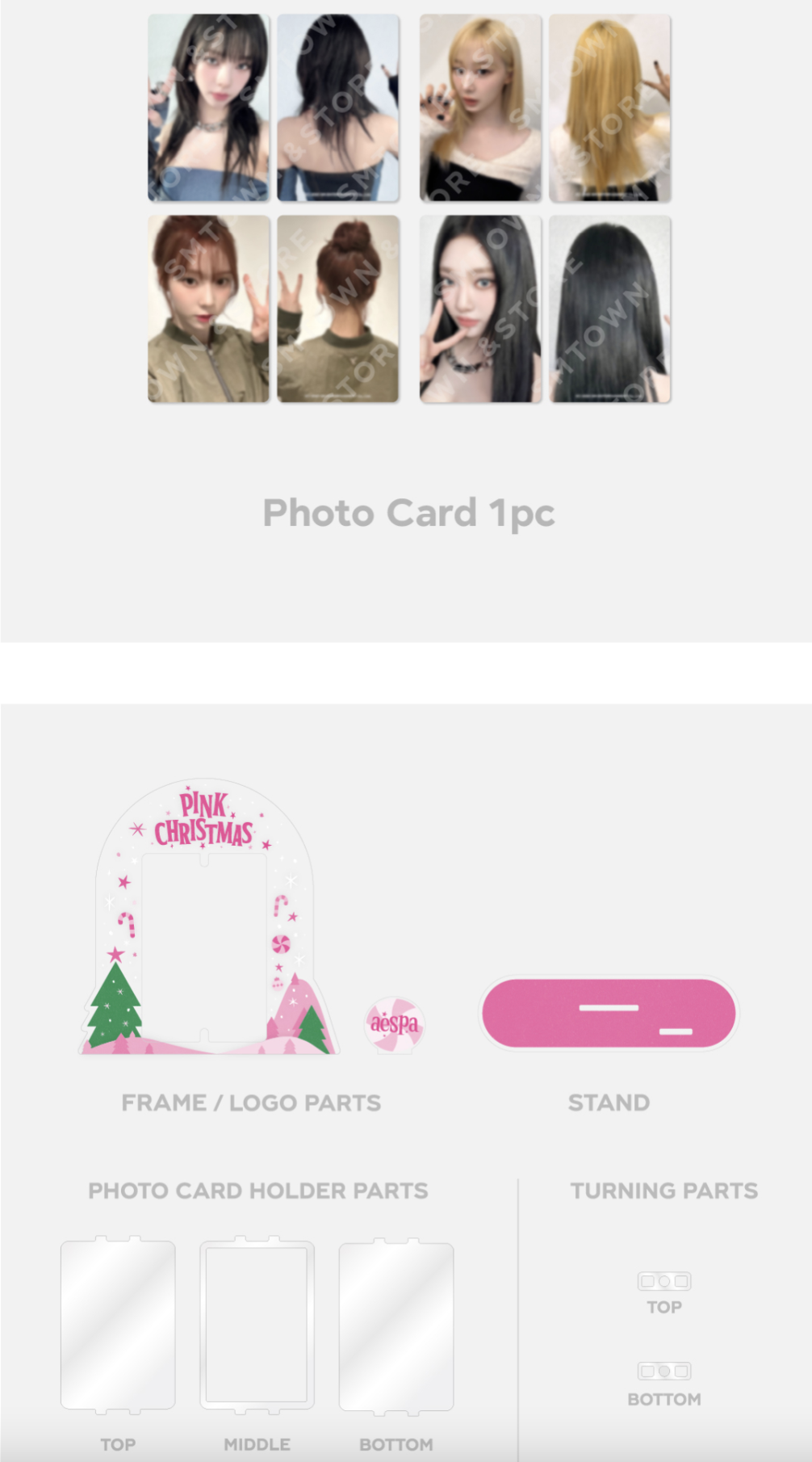 aespa -2023 PINK CHRISTMAS -Acrylic Stand ระบุชื่อ ที่ต้องการ