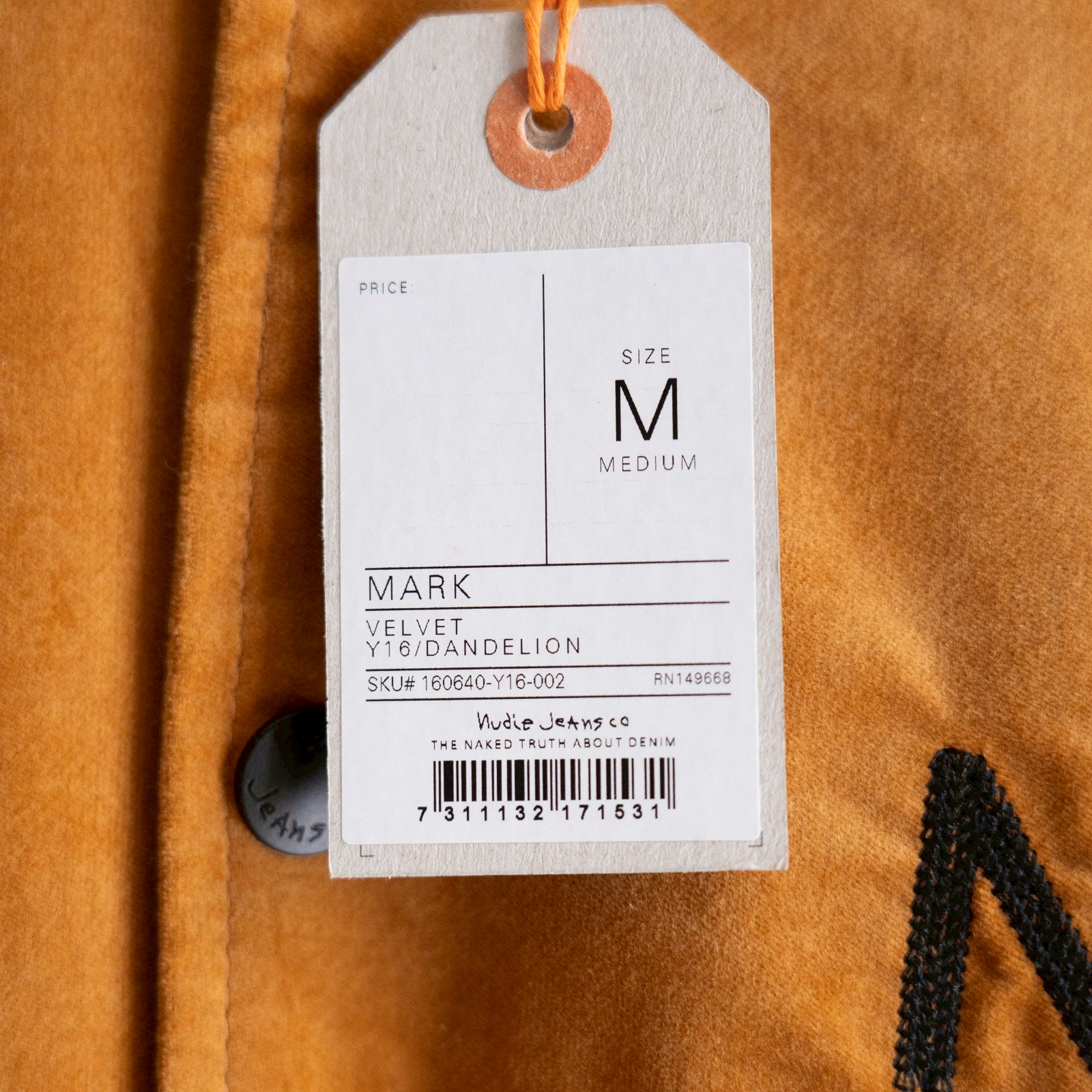 Mark Velvet Baseball Jacket - Dandelion