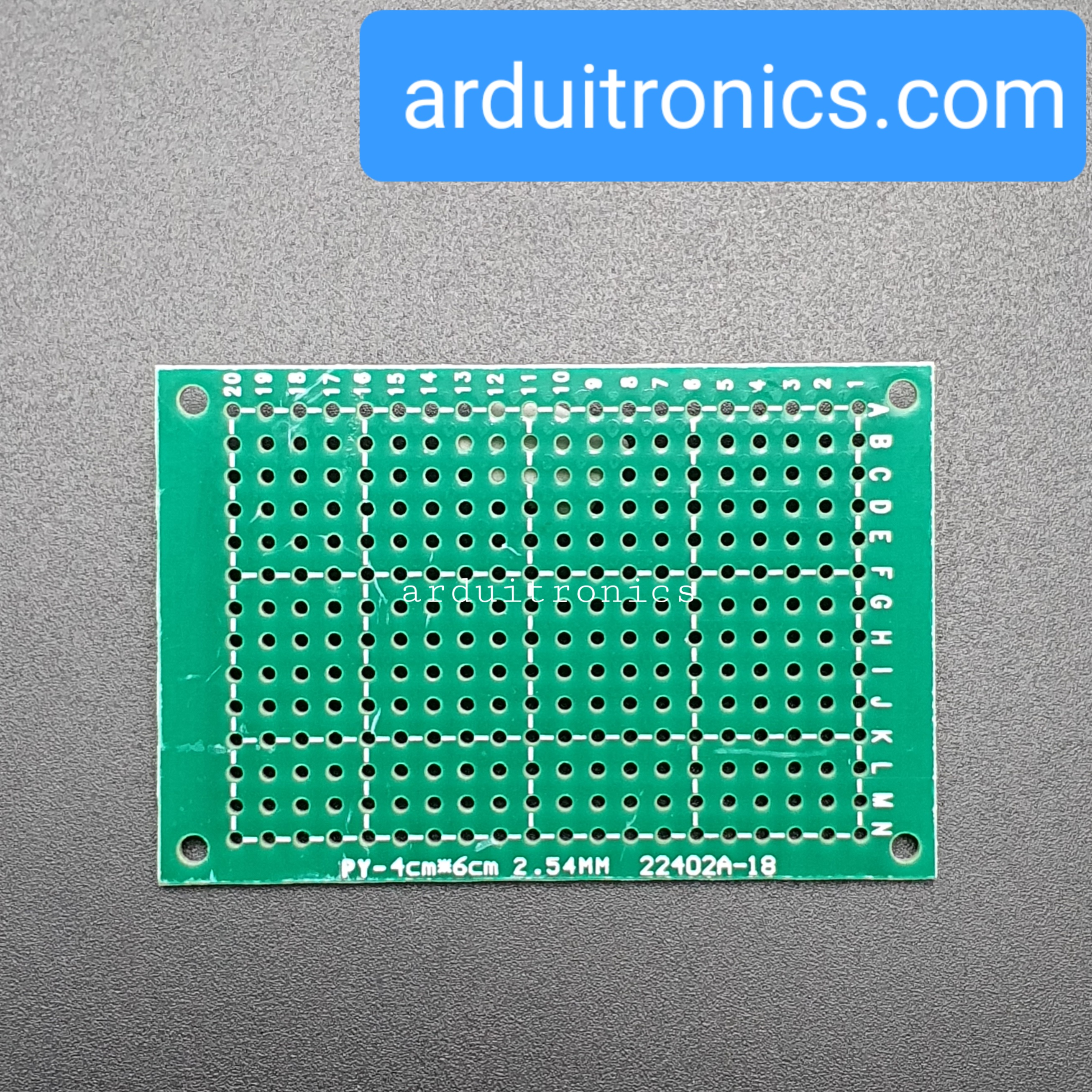 แผ่น PCB ไข่ปลา 1 หน้า ขนาด 4x6cm แผ่นปริ๊นอเนกประสงค์ Prototype PCB Through Hole Universal PCB จำนวน 1 แผ่น