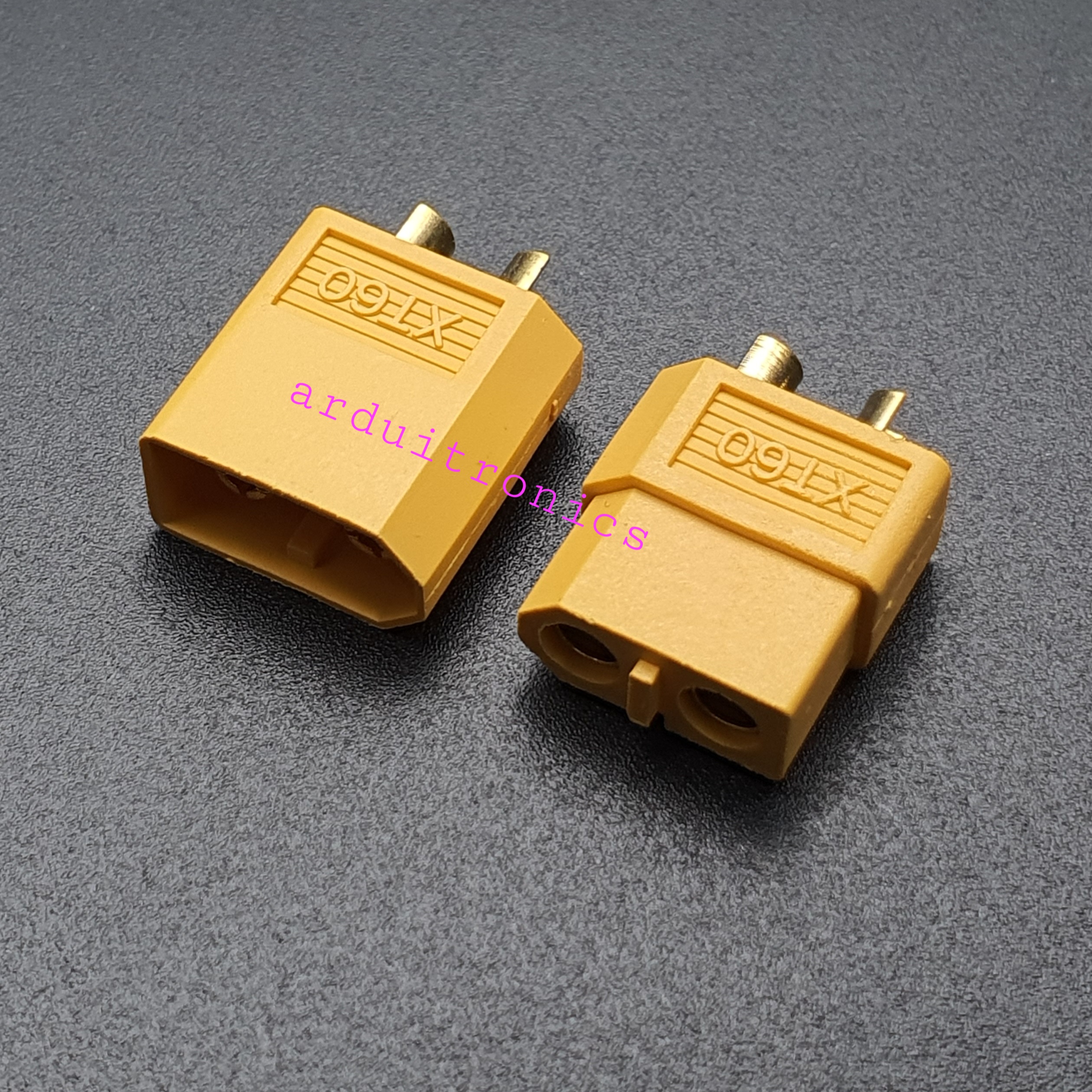 ขั้วต่อแบตเตอรี่ XT60 ปลั๊ก RC ตัวผู้-ตัวเมีย(ขายเป็นคู่), XT60 Male Female Bullet Connector Plug สีเหลือง