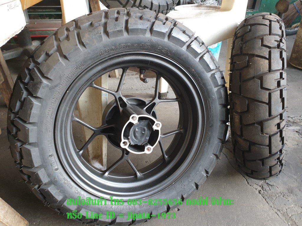 (Monkey) ชุดวงล้อแม็กพร้อมยาง Honda Monkey 125 i แท้ (สินค้ามือสอง สภาพ 95%)