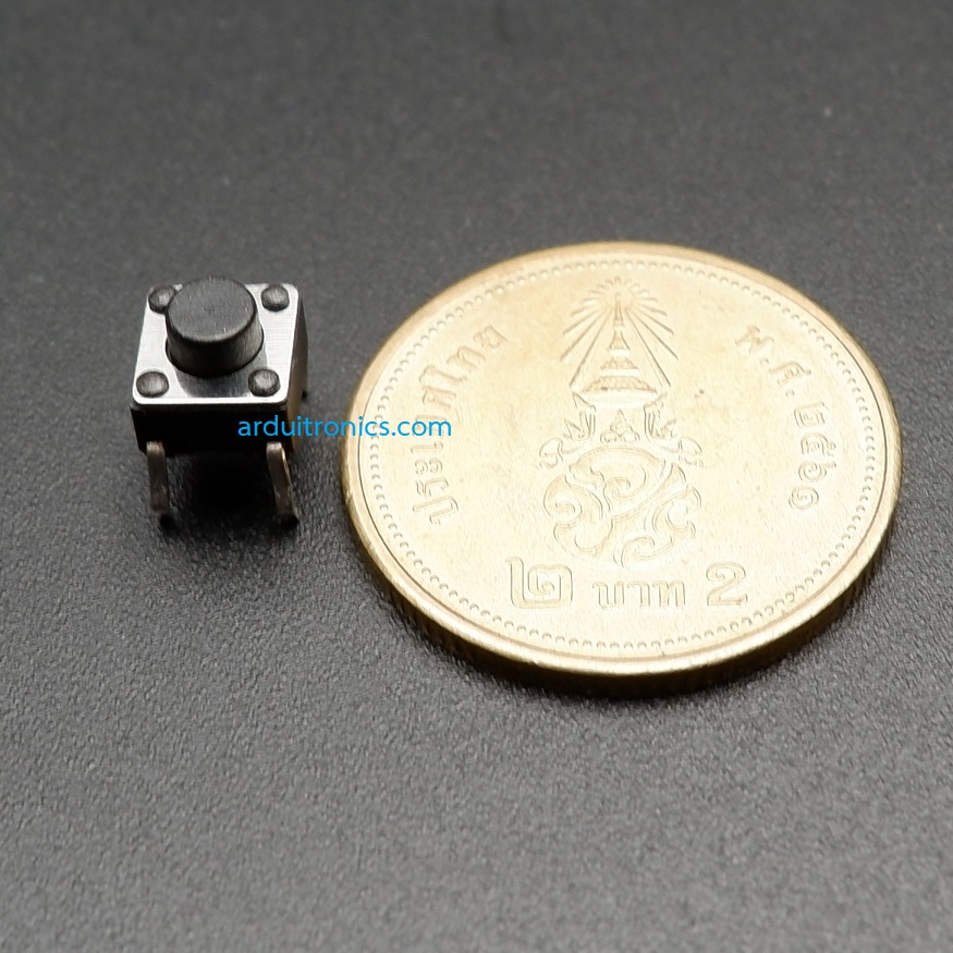 Tact Switch 6X6x5.5mm ไมโครสวิตช์ กดติดปล่อยดับ (หัวกลม)