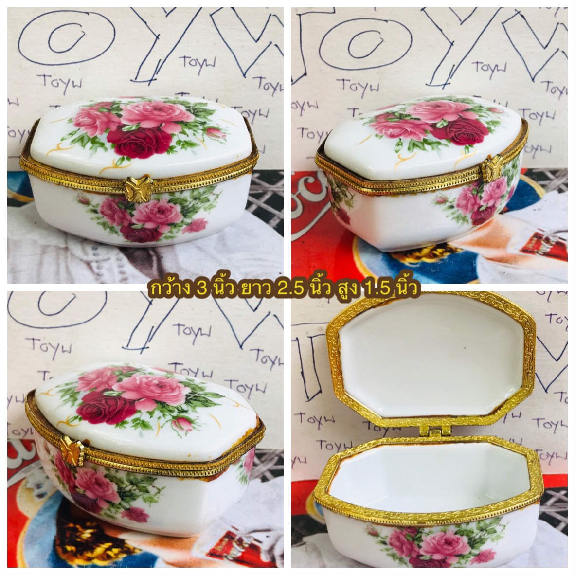 เริ่มต้น 120 บาท เก็บเก่า งานวินเทจตลับเซรามิค คละแบบคละลายคละขนาด ใส่ของใส่ยา ใ่ส่เครื่องประดับชิ้นเล็กๆ และของรักษ์อื่นๆ