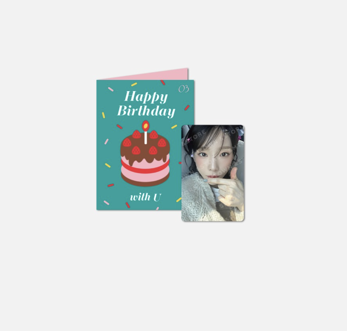 TAEYEON -TAEYEON ARTIST BIRTHDAY CARD ได้ การ์ด 1 ใบ + photo card 1 ใบ
