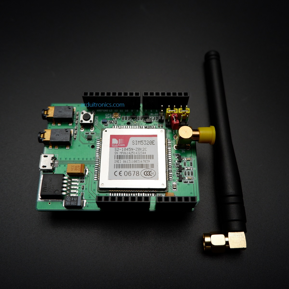 3G + GPS Arduino Shield (SIM5320E) + Free 3G Antenna