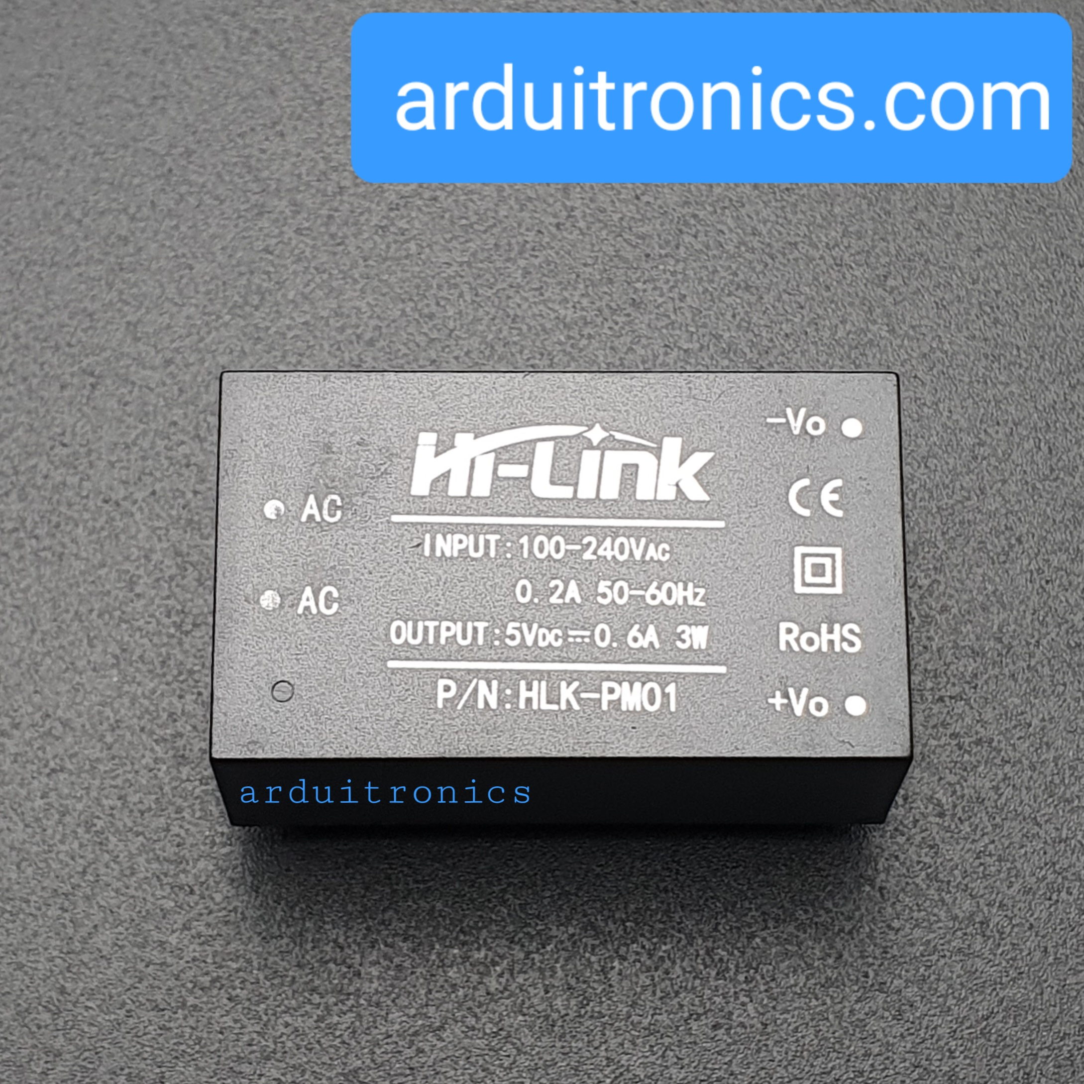 Switching Power Supply 220V to 5V 3W (Hi-Link HLK-PM01 Module)