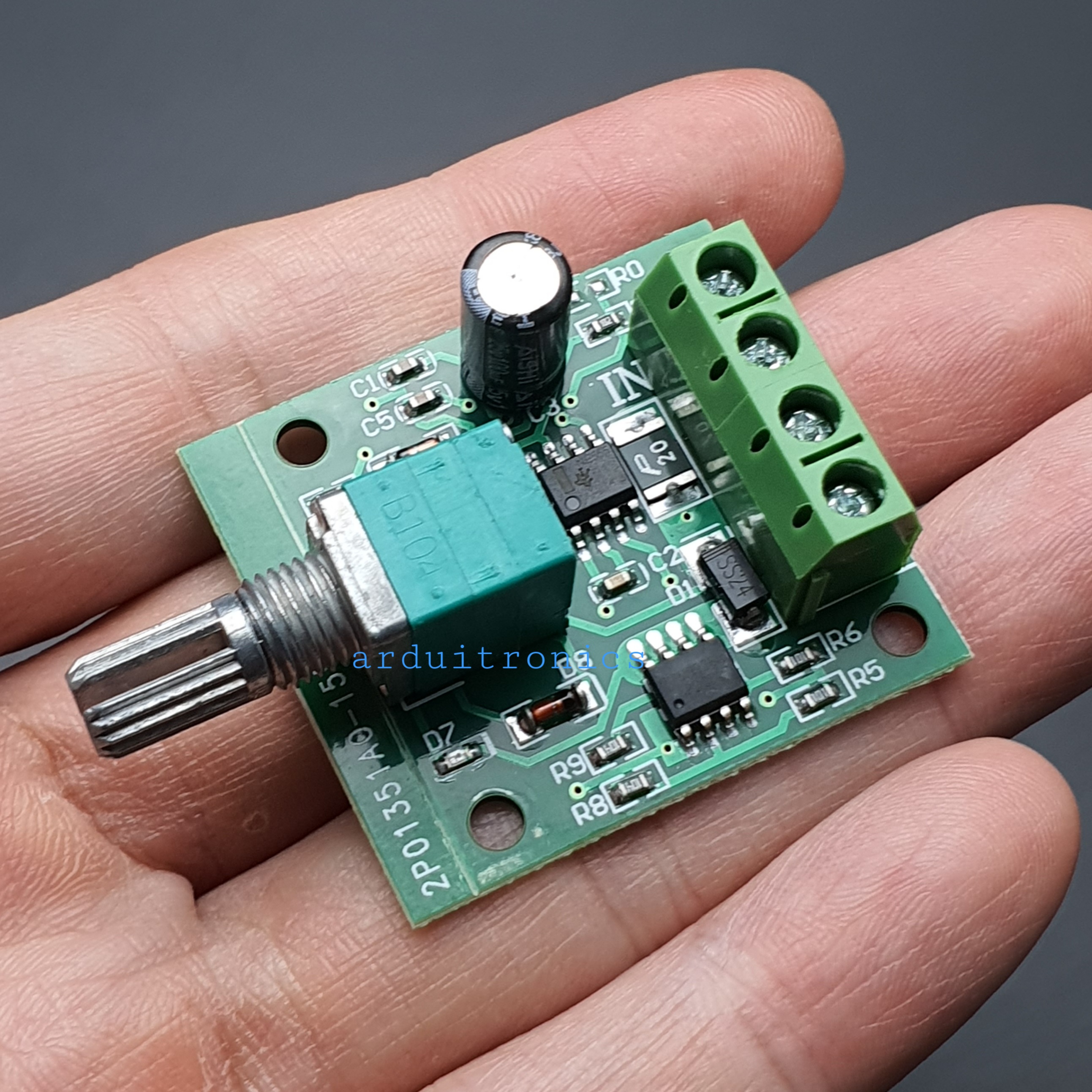 โมดูลขับมอเตอร์ ควบคุมความเร็ว DC Motor Speed Controller PWM 1803BK 1.8-12V กระแสสูงสุด 2A