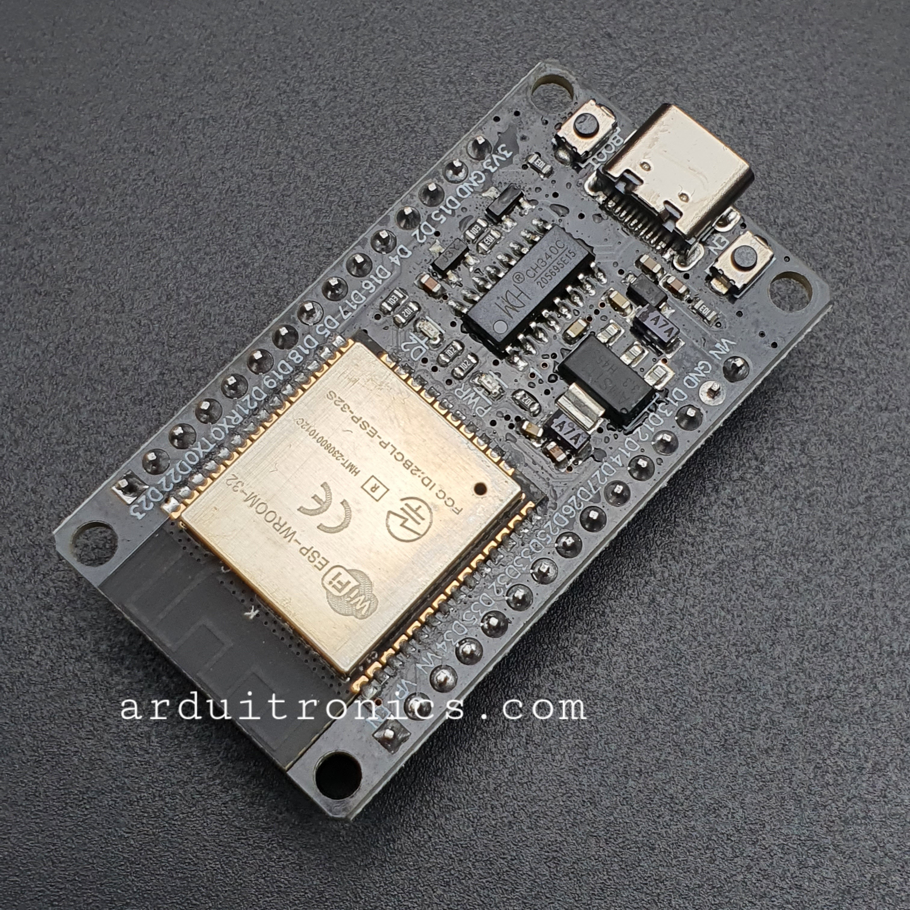 ESP32 NodeMCU ESP-WROOM-32 Wi-Fi and Bluetooth Module Dual Core Consumption CH340 USB Type-C 30 pin