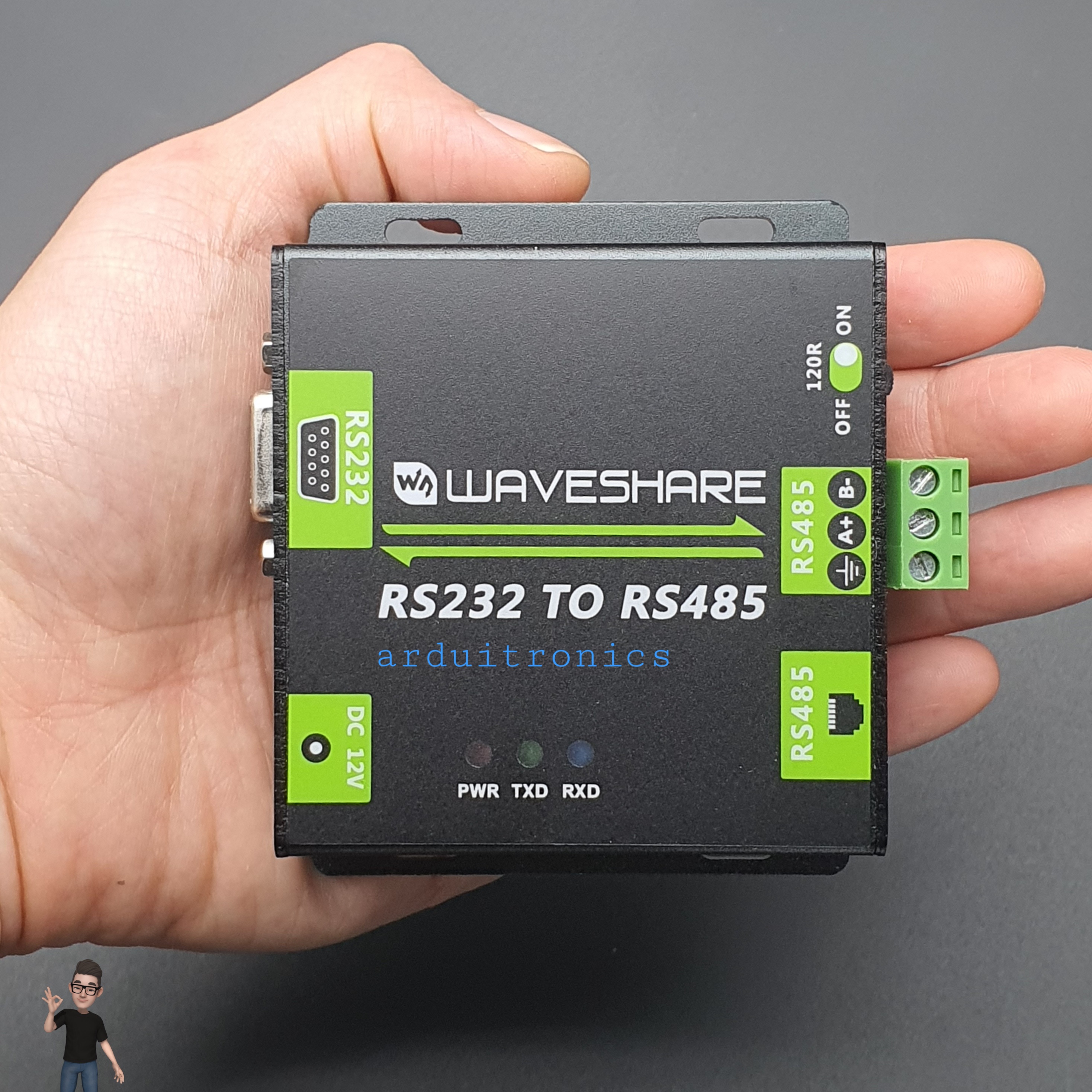 Industrial Grade Isolated RS232 to RS485 Converter (แท้จาก Waveshare)