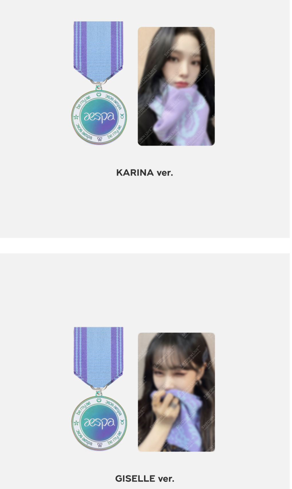 SMTOWN - ของสะสม SMTOWN LIVE 2022 : SMCU EXPRESS KWANGYA OFFICIAL MD - Aespa - Emblem Badge ระบุ ชื่อ ที่ต้องการ