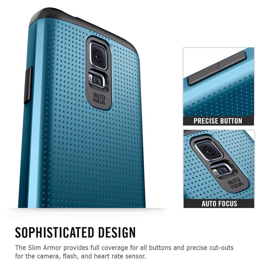 Back case for Samsung Galaxy S5 สีน้ำเงิน 1 ชิ้น