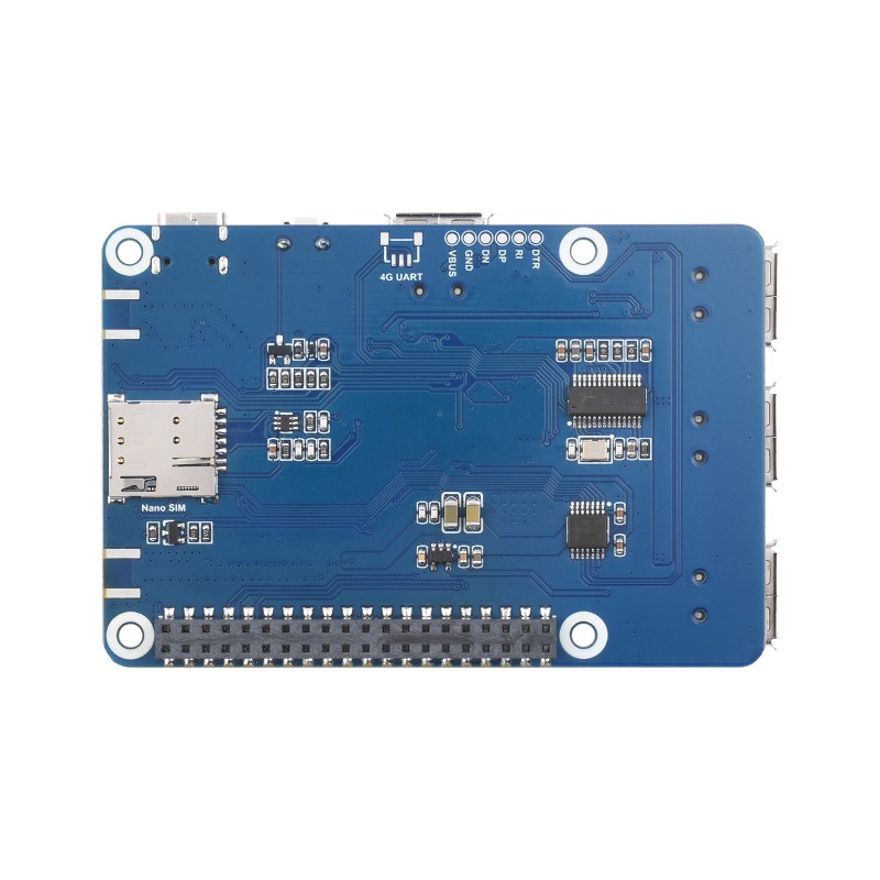 Cat-1/GNSS HAT for Raspberry Pi, Based On SIM7670G Module, Global Multi-band LTE 4G Cat-1 support, GNSS Positioning, 3x USB 2.0 extended ports(Waveshare)