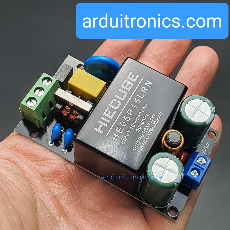 HIECUBE (HE05P15LRN) AC-to-DC Switching Power Supply Module 220VAC to 5VDC 3A with EMC Filter CE Certification Genuine แหล่งจ่ายไฟ 5V 3A