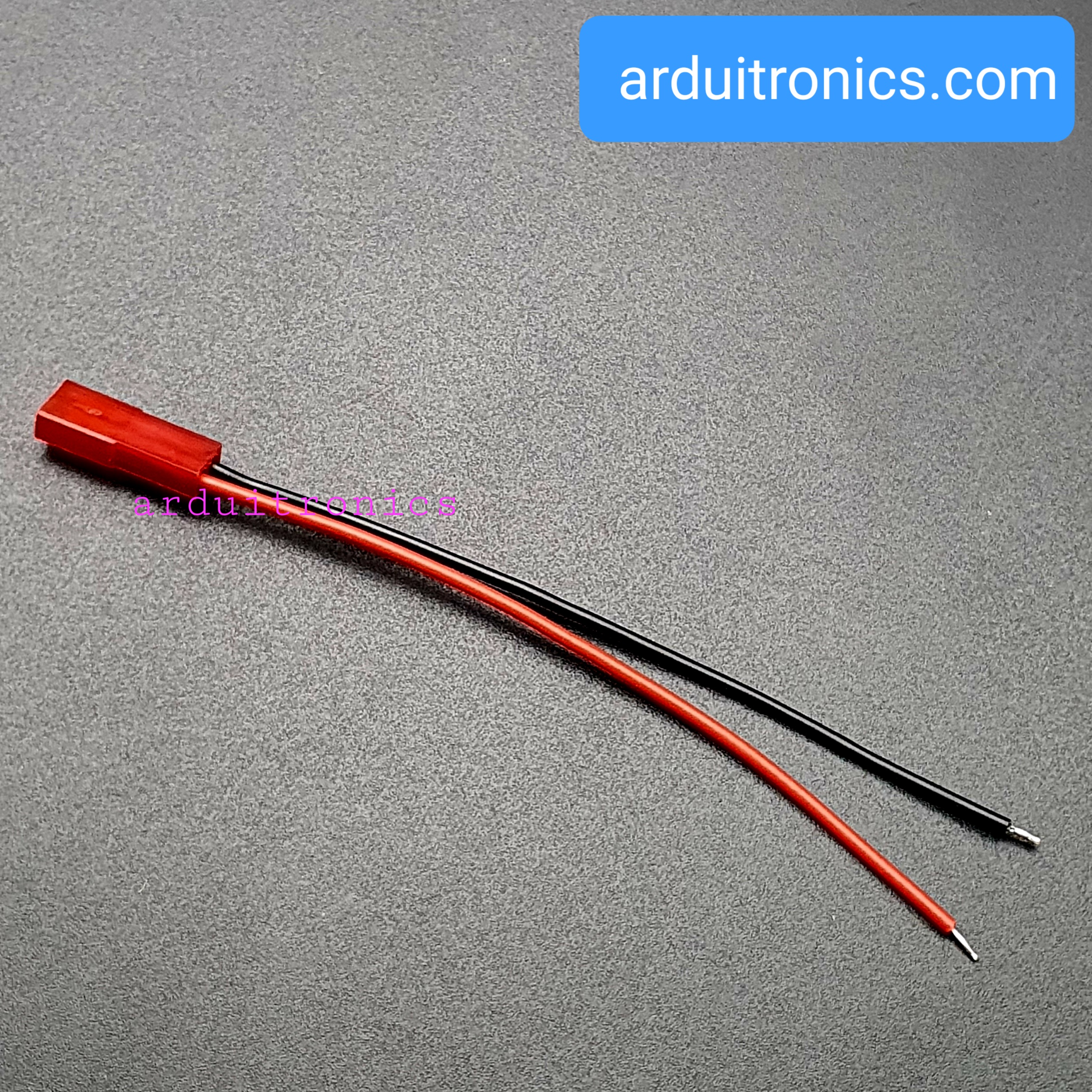 JST Connector 2Pin Plug Female สายต่อ JST ตัวเมีย พร้อมสายไฟยาว 10cm - Red