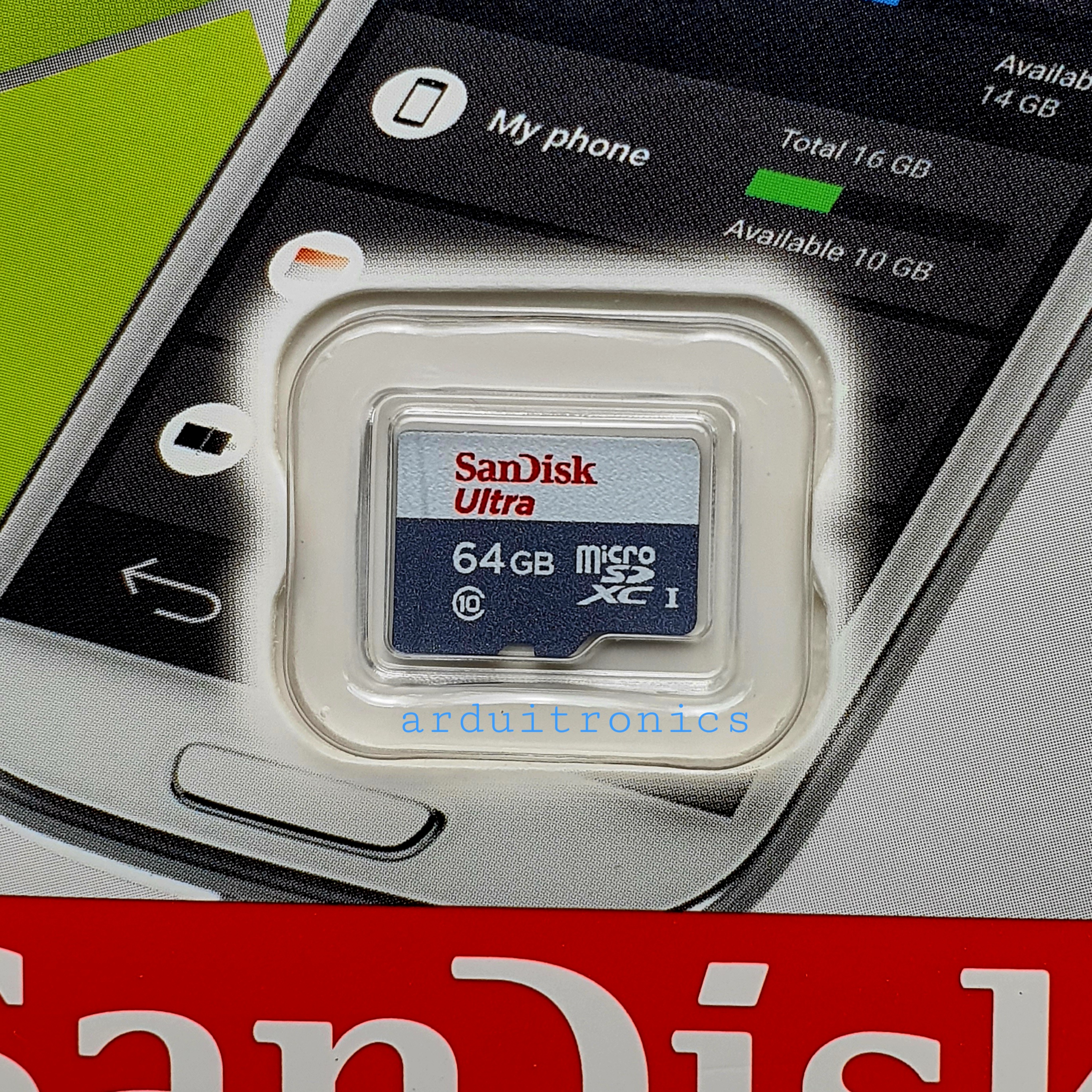 SanDisk Ultra MicroSDXC UHS-I SDCard 64GB Class10 (speed upto 100MB/s)