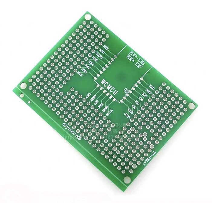 PCB ESP8266-12x /ESP8266-07x / PCB ESP32 Prototype PCB 5x7 แผ่นปริ๊น สำหรับ ESP8266-12/ESP8266-07 /ESP32 PCB ขนาด 5x7