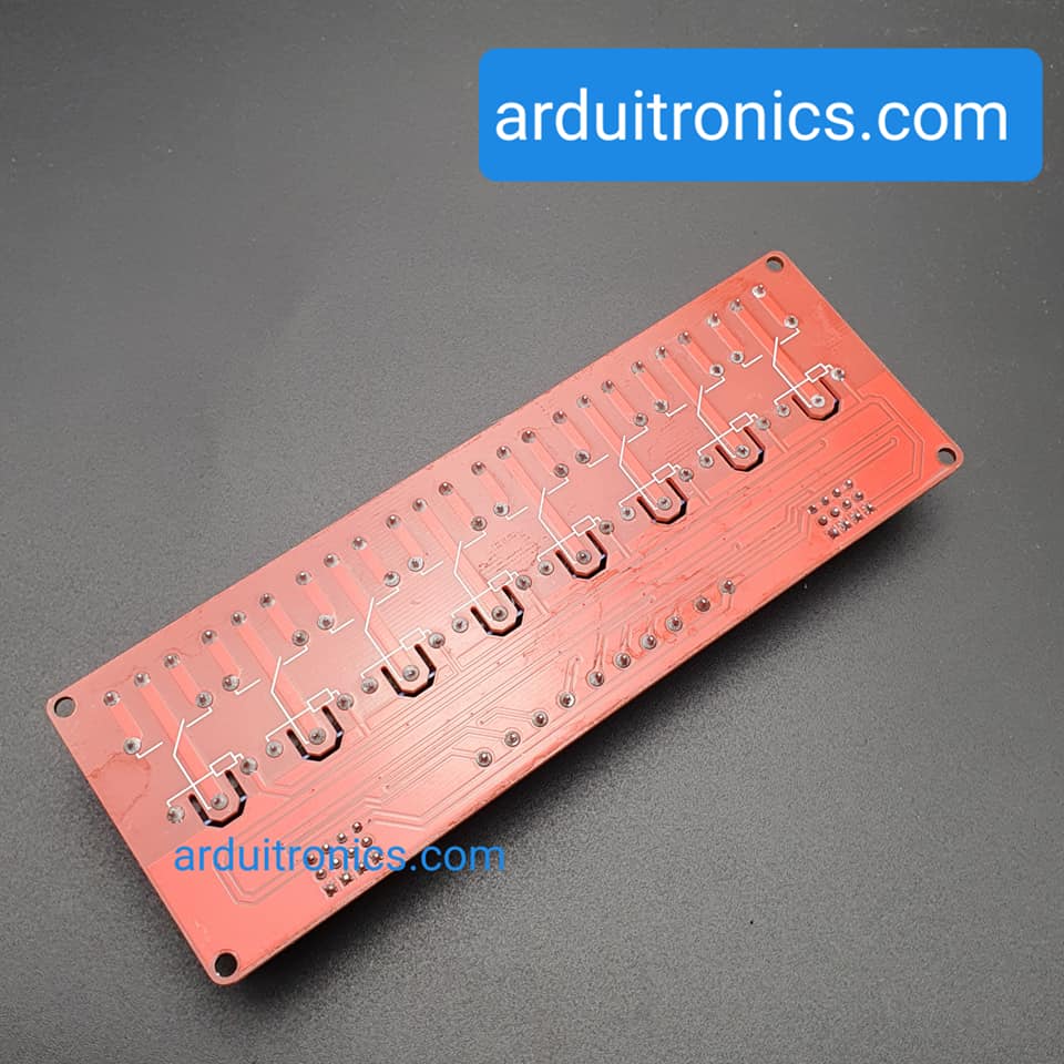 5V 8 Channel Relay High/Low Level Trigger Relay Module (Red PCB)