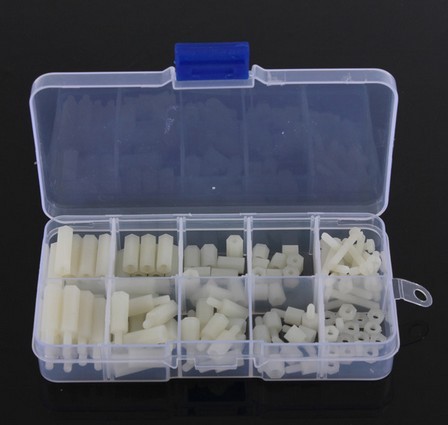 M3 Nylon Hex Spacers / Screw / Nut Stand-off (White) 120 ชิ้น
