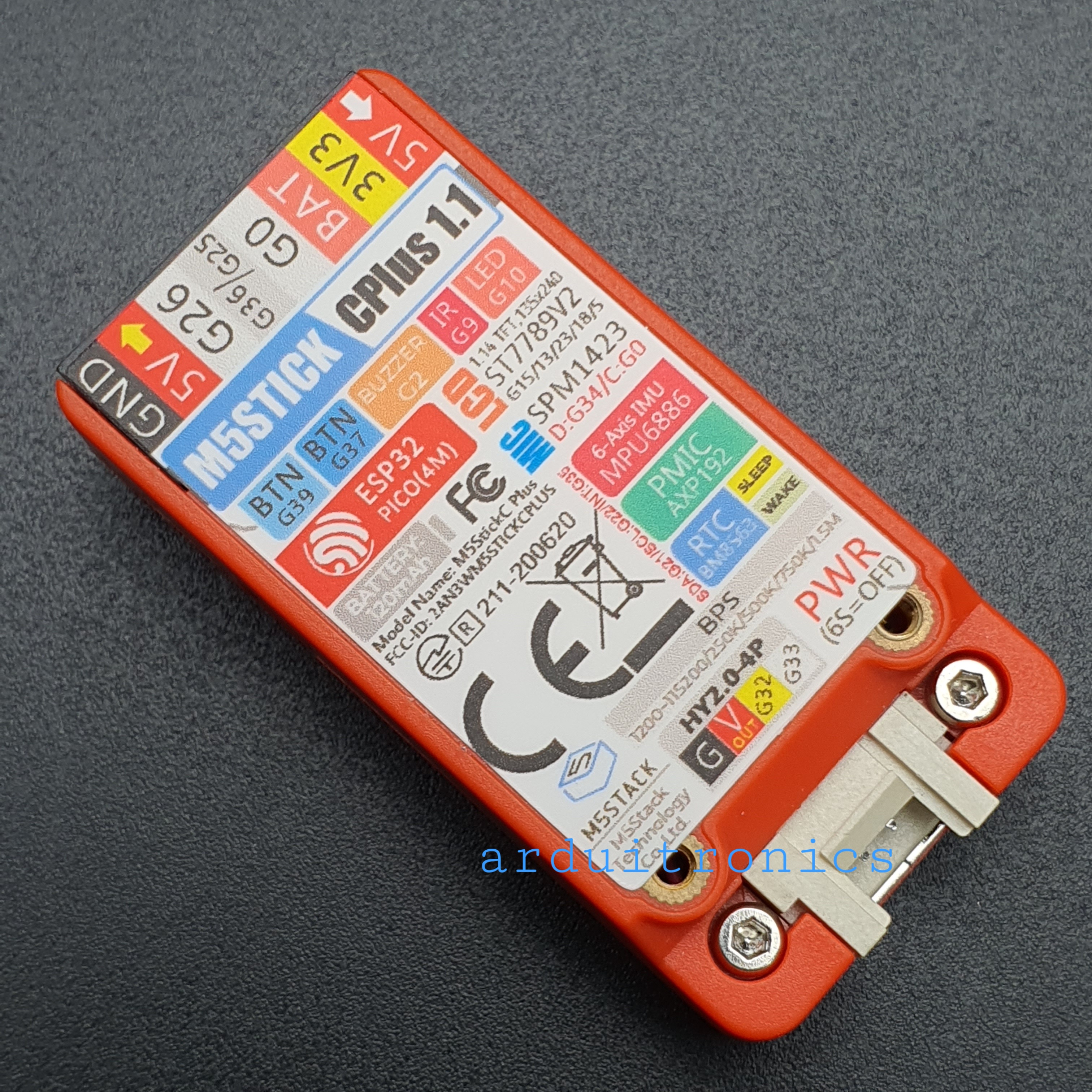 M5Stack M5StickC IoT (Watch) Development Kit + พร้อมสายนาฬิกาและฐานรอง (M5-WATCH STICKC PLUS)