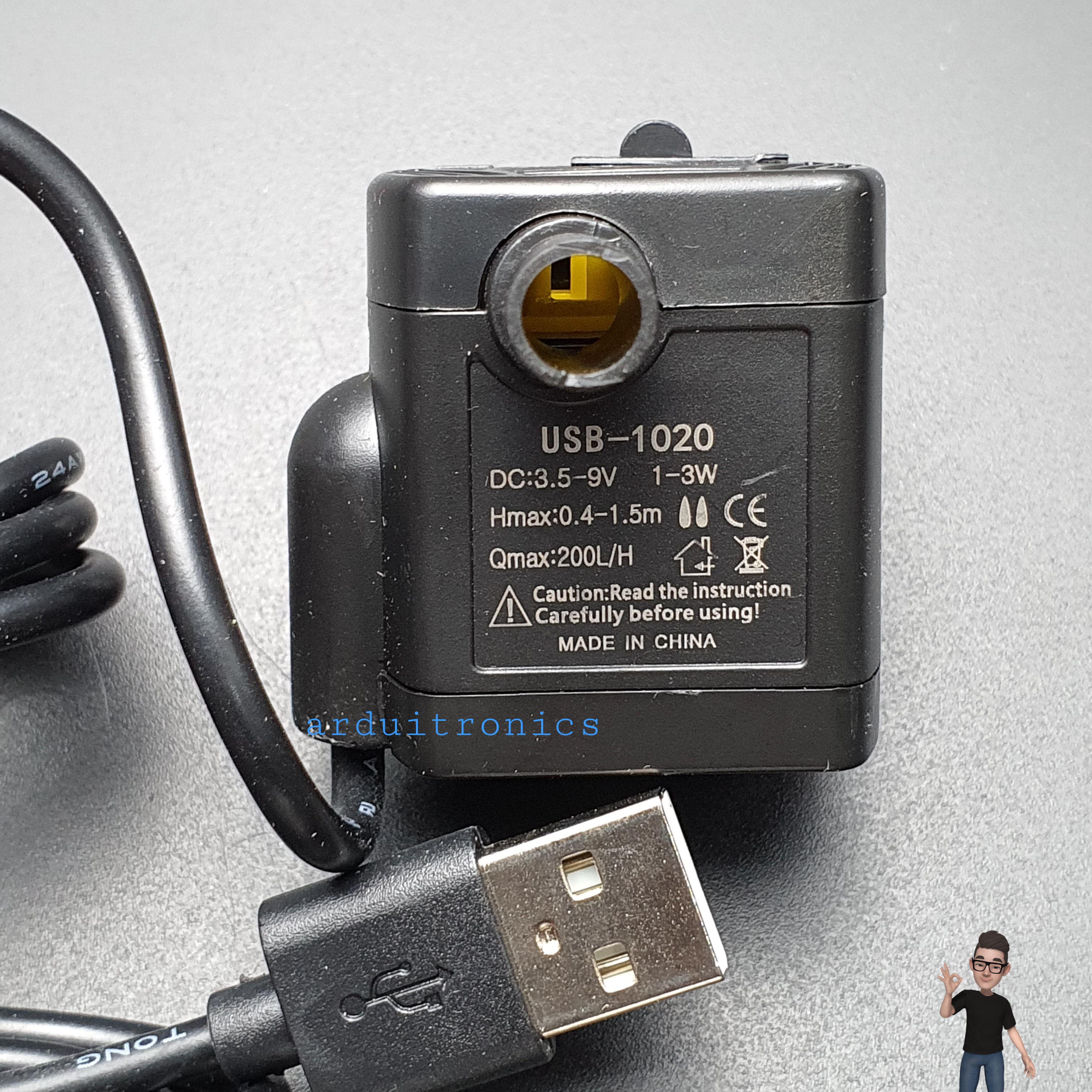 USB Brushless Water Pump Ultra-Quiet (5V) ปั้มน้ำสำหรับทำตู้ปลาหรือน้ำพุ