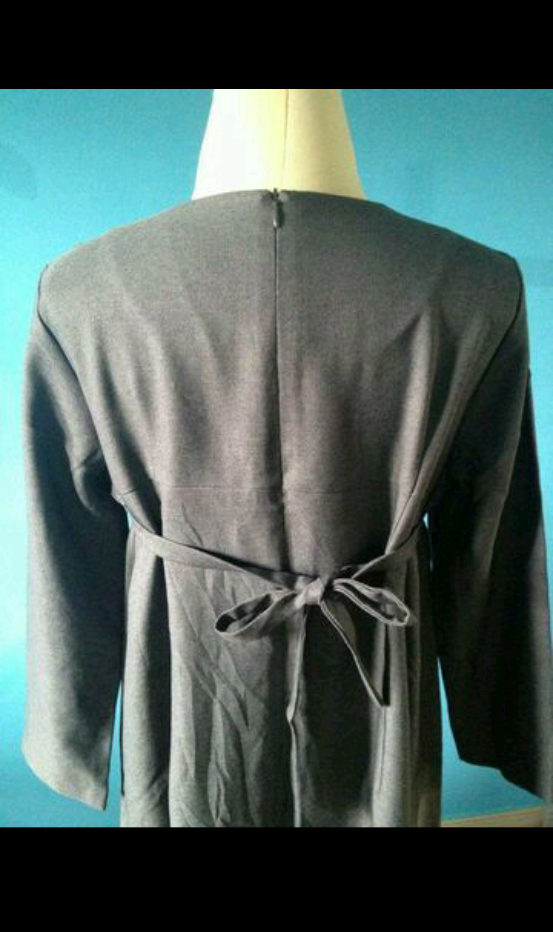 ชุดคลุมท้องสีเทาแขนยาวแบบสวยงานญี่ปุ่น ผ้าเนื้อดีตัดเย็บเนี้ยบ