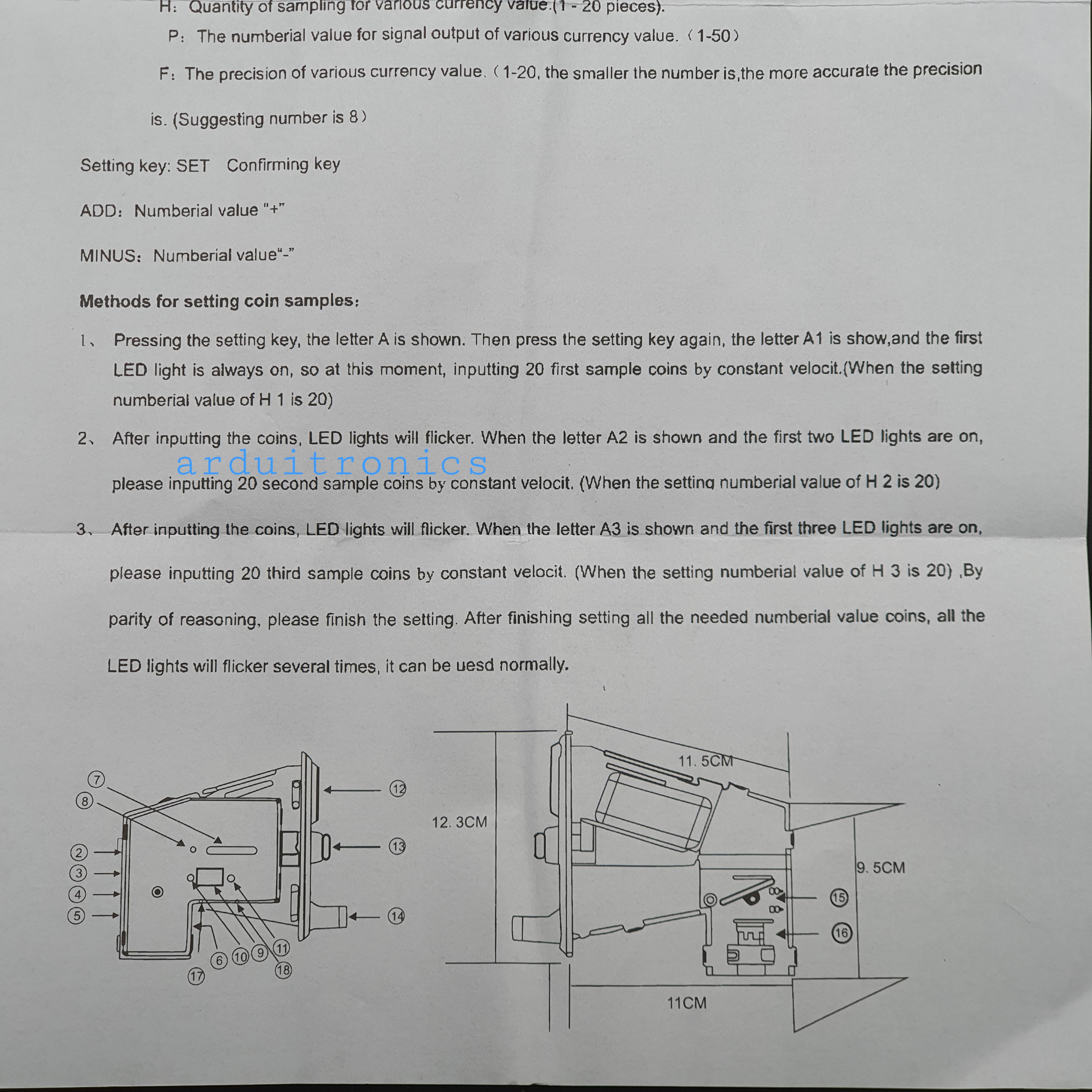 Coin Machine / Coin Validator เครื่องหยอดเหรียญ Support Thai Baht